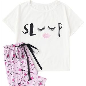 Makeup Pajama set, women’s loungewear set